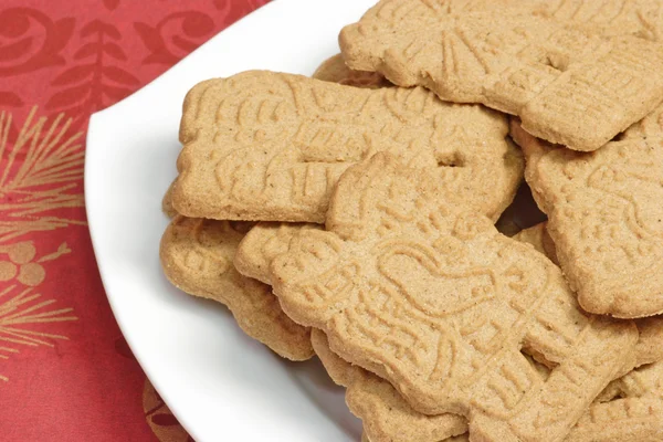 Plate of spiced cookies — Stock Photo, Image