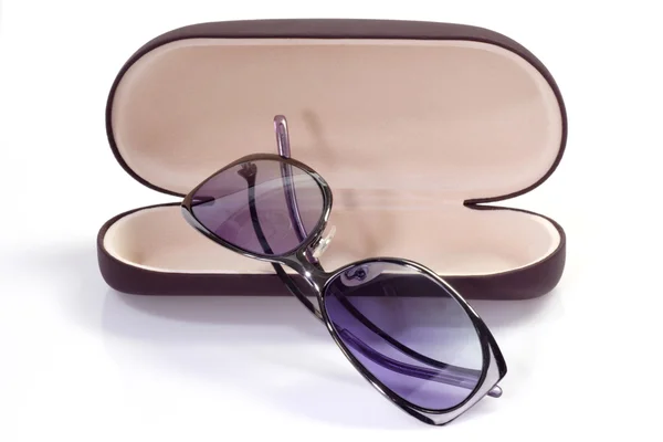 Sunglasses with spectacle case — Stock Photo, Image