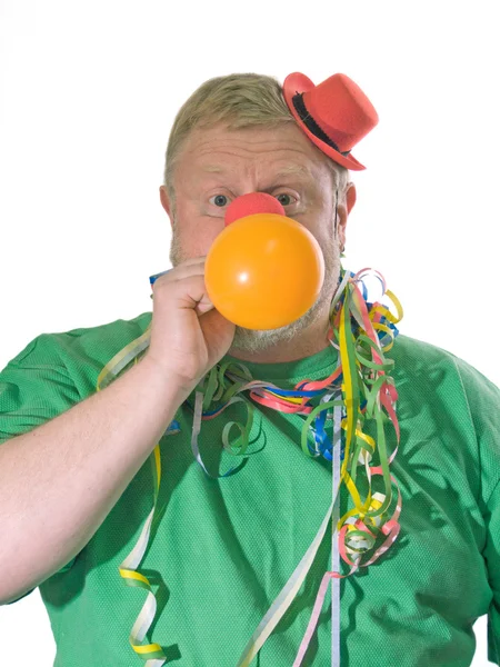 Clown con palloncino — Foto Stock
