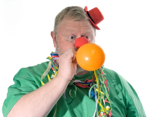 Clown with balloon — Stock Photo, Image