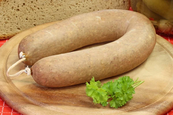 Домашняя ливерная колбаса — стоковое фото