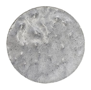 Coin made of white metal clipart