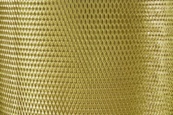 Metal mesh grate gold — Stock Photo, Image