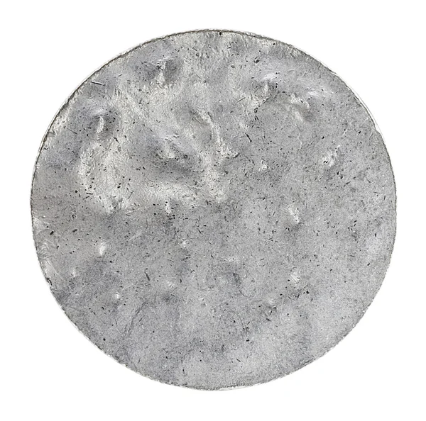 Beyaz metalden yapılmış madeni para — Stok fotoğraf