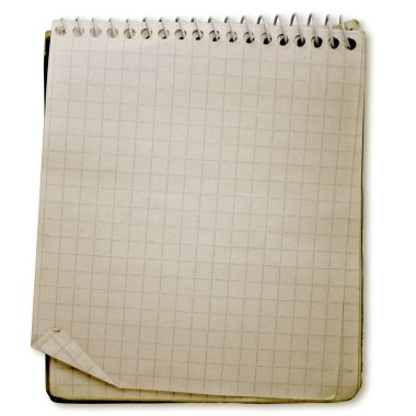 Old used notebook clipart