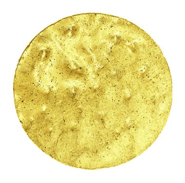 Coin made of golden metal clipart