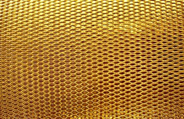 Metal mesh grate gold background clipart