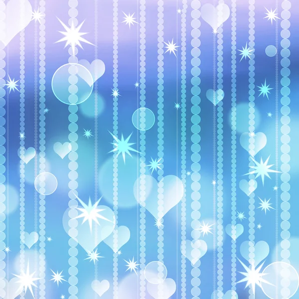 Background with hearts and stars — Stock Photo, Image