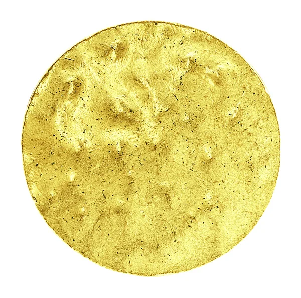 Coin made of golden metal — Stock Photo, Image
