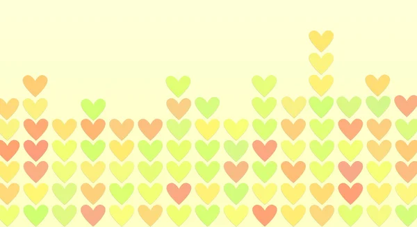 Colored hearts in a mosaic — Stock Photo, Image