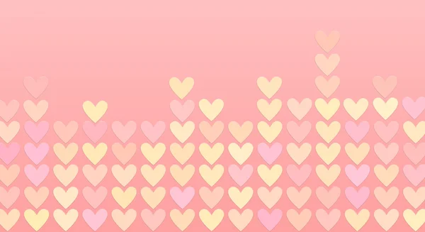 Bir mozaik renkli Kalpler — Stok fotoğraf
