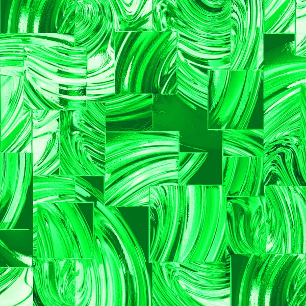 녹색 유리 사각형 — 스톡 사진