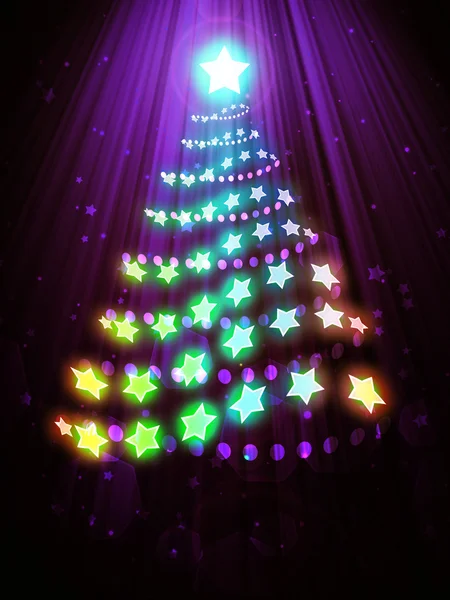 Veilchen-Weihnachtsbaum — Stockfoto