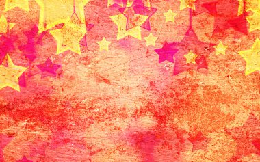 Abstract stars on the grunge clipart