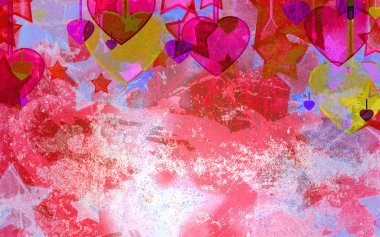 Hearts and stars clipart