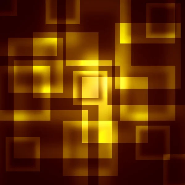 Quadrados dourados sobre um fundo escuro — Fotografia de Stock