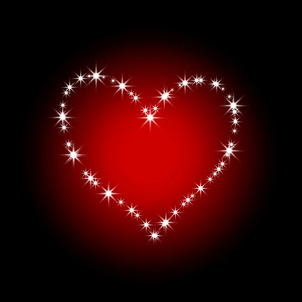 Kalp bir karanlık yıldız — Stok fotoğraf