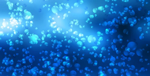 Bąbelki w niebieskiej wodzie — Zdjęcie stockowe