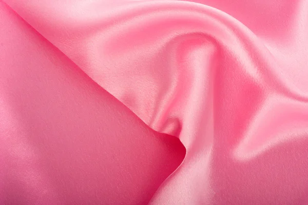 Red silk fabric with waves. — Stock Photo, Image