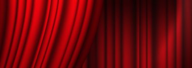 Red theater curtain clipart