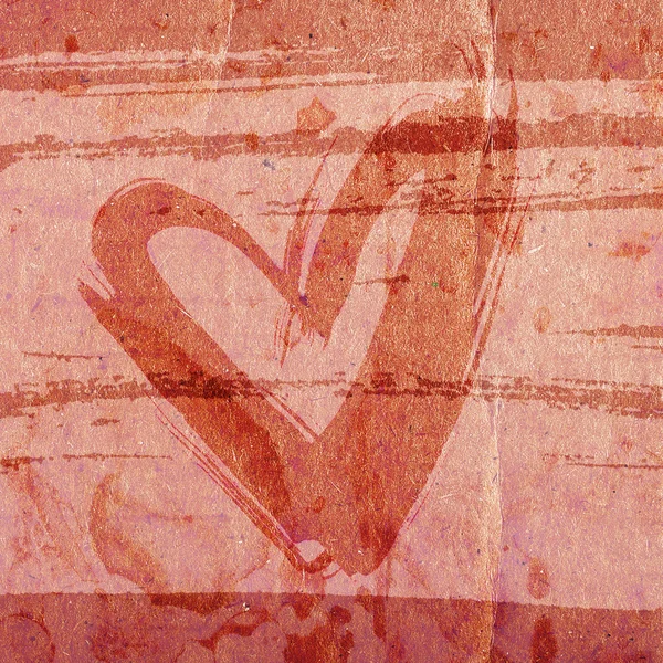 Heart on grunge background — Stock Photo, Image