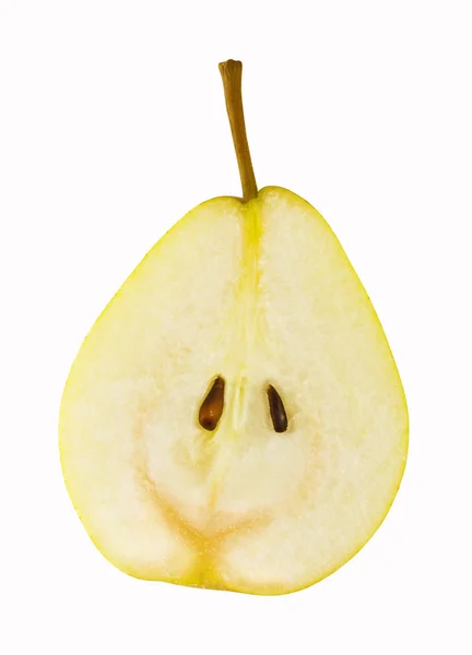 Hälften skär mogna gula päron — Stockfoto
