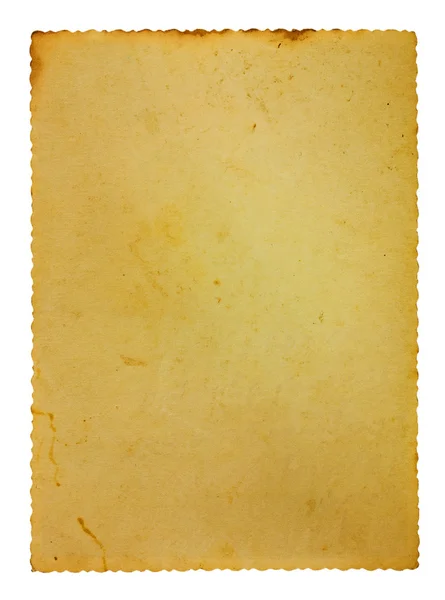 Altes Papier mit einer figürlichen Emarginierung — Stockfoto
