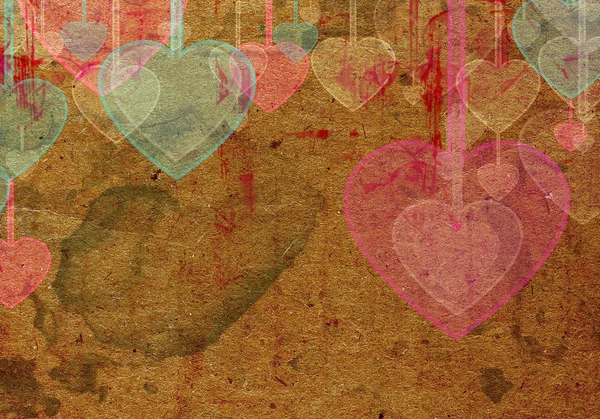 Heart on Grange background — Stock Photo, Image
