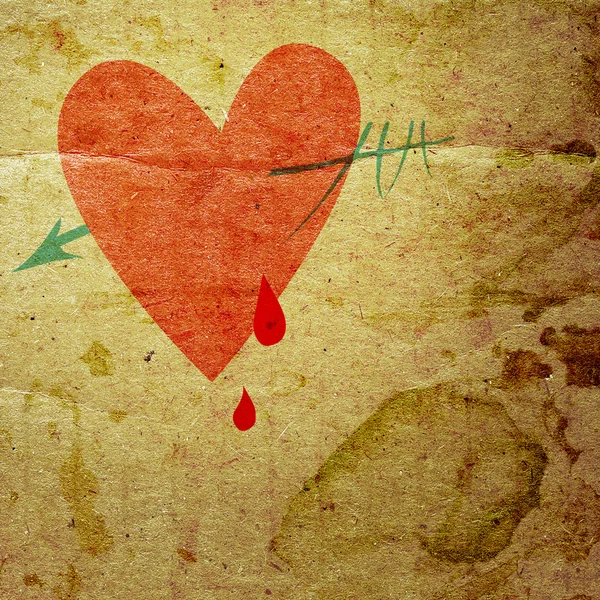 Καρδιά με ένα βέλος — Φωτογραφία Αρχείου