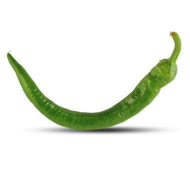 Green hot peppers clipart