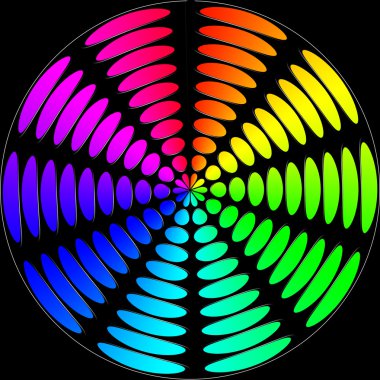 Spectral color circles clipart