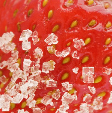 Fresh strawberries with sugar clipart