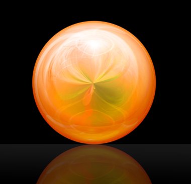 Magic ball orange clipart