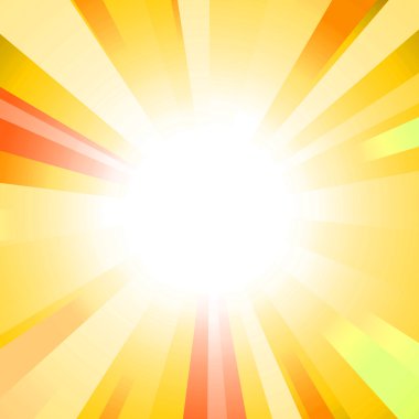 Sun on a yellow background clipart
