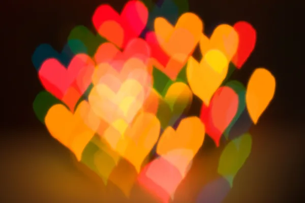 Blur effect the shape of hearts — Stock Photo, Image