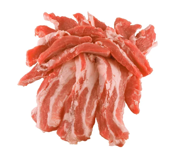 Fatias suculentas frescas de bacon — Fotografia de Stock