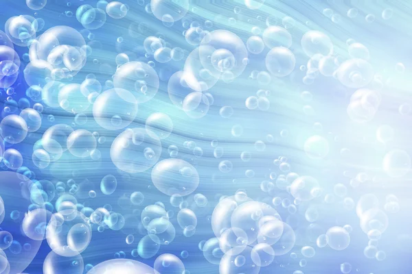 Burbujas en el agua azul —  Fotos de Stock