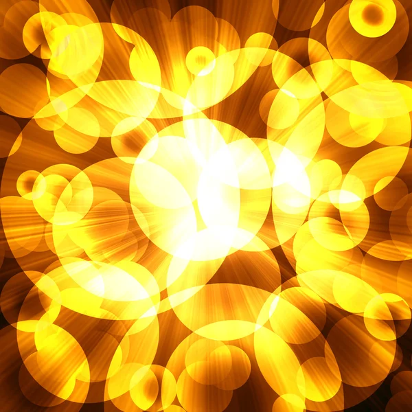 Círculos dorados sobre un fondo oscuro — Foto de Stock