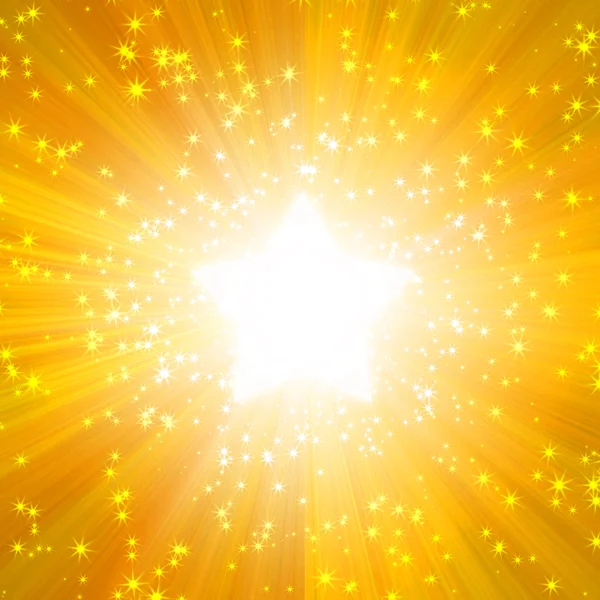Zonne-verlichting in de vorm van sterren — Stockfoto