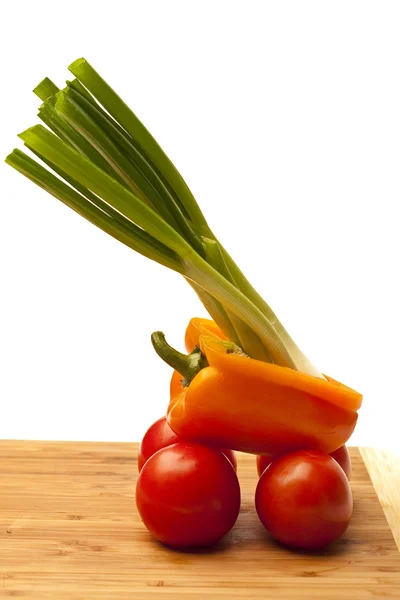 Zelenina na kitcken bord — Stock fotografie