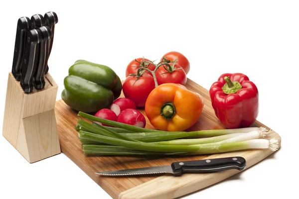 Vegetables on a kitcken bord — Stock Photo, Image