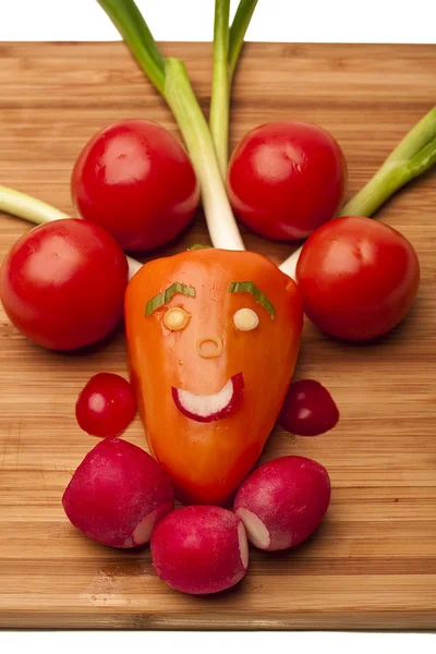 Zelenina na kitcken bord — Stock fotografie