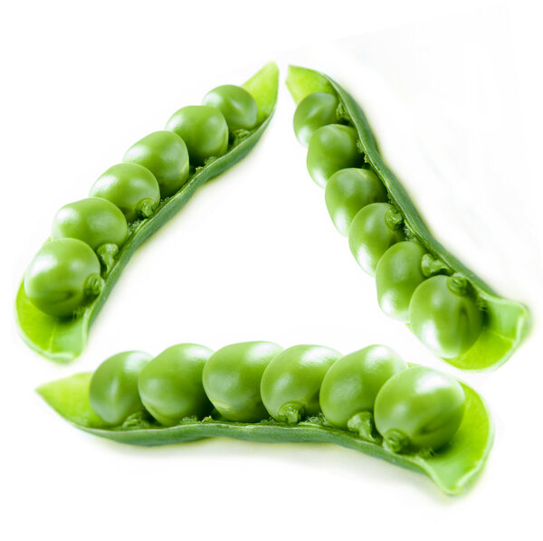 Natural green pea triangle