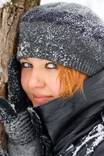 stock image Beautiful ginger-haired girl