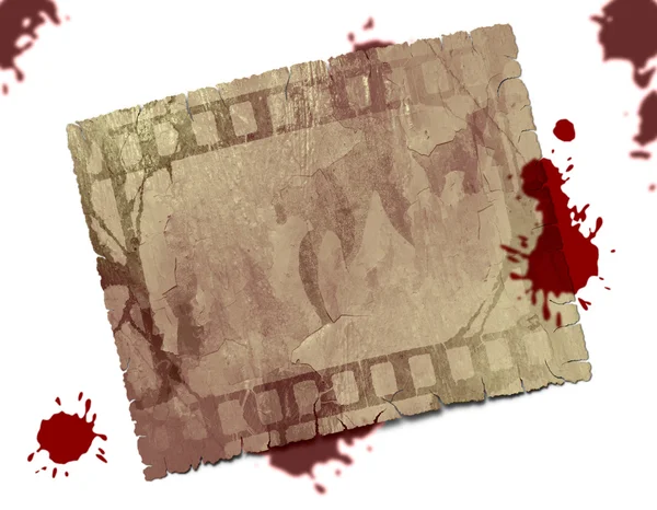 Текстурированный прямоугольник с капельками крови — стоковое фото