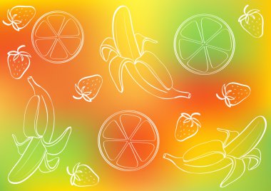 Color fruit background clipart