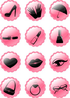 Pink glamour icon clipart