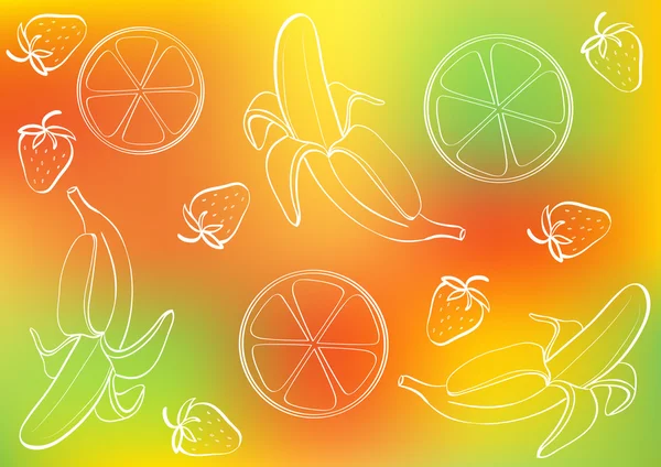 Цвет фона фруктов — стоковый вектор