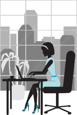 iş kadını olarak office siluet