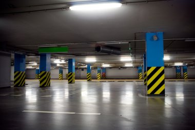 Underground parking garage clipart